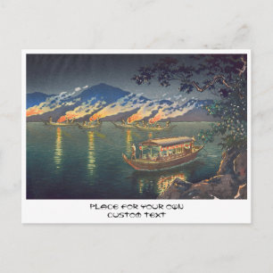 Carte Postale Nagaragawa Cormoran Pêche Tsuchiya Koitsu