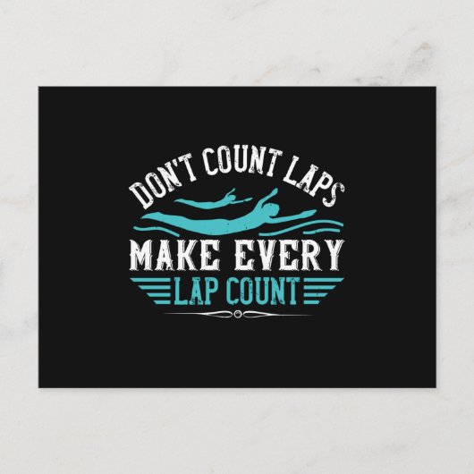 Carte Postale Nage - Faites chaque tour compte (Devant)