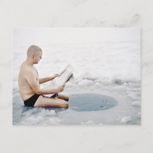 Carte Postale Nage sur glace hivernale