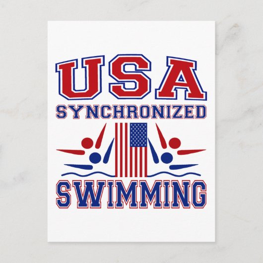Carte Postale Nage synchronisée USA (Devant)