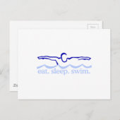 Carte Postale Nager (Devant / Derrière)