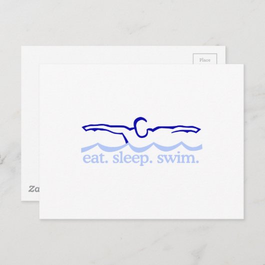 Carte Postale Nager (Devant / Derrière)