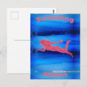 Carte Postale Nager Sous L'Eau Filles (Devant / Derrière)