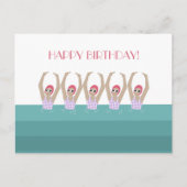 Carte Postale Nageuses Artistiques | Illustration de natation po (Devant)