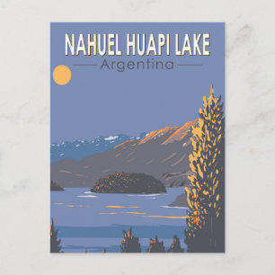 Carte Postale Nahuel Huapi Lake Argentina Travel Art Vintage