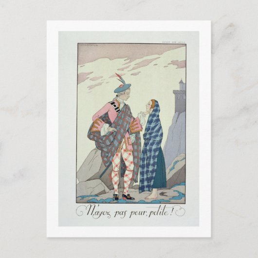 Carte Postale N'aie pas peur, petit ! 1922 (impression pochoir) (Devant)