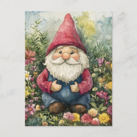 Carte Postale Nain de jardin (Devant)