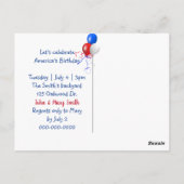 Carte Postale Nains Patriotes Américains (Dos)