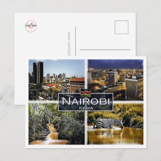Carte Postale Nairobi - Kenya - Mosaic - (Devant / Derrière)
