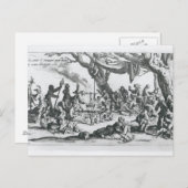 Carte Postale Naissance dans un camp de Tsiganes (Devant / Derrière)