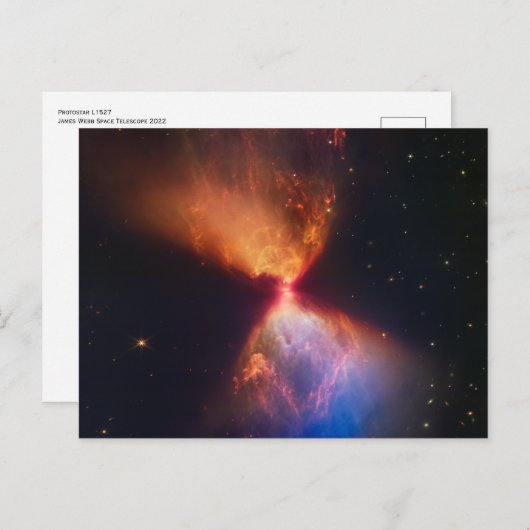 Carte Postale Naissance de Star, James Webb Space Telescope 2022 (Devant / Derrière)