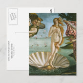 Carte Postale Naissance de Vénus Renaissance Fine Vintage (Devant / Derrière)