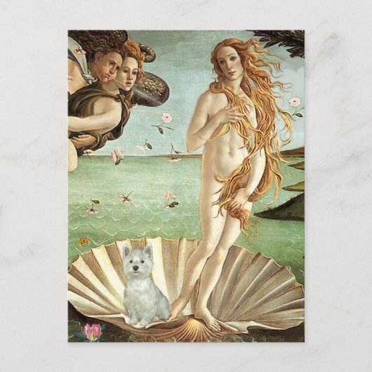 Carte Postale Naissance de Vénus - Westie (S) (Devant)