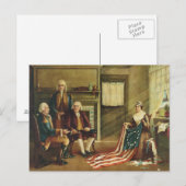 Carte Postale Naissance du drapeau de notre nation par Thomas & (Devant / Derrière)