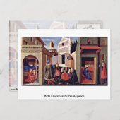 Carte Postale Naissance, Éducation Par Fra Angelico (Devant / Derrière)