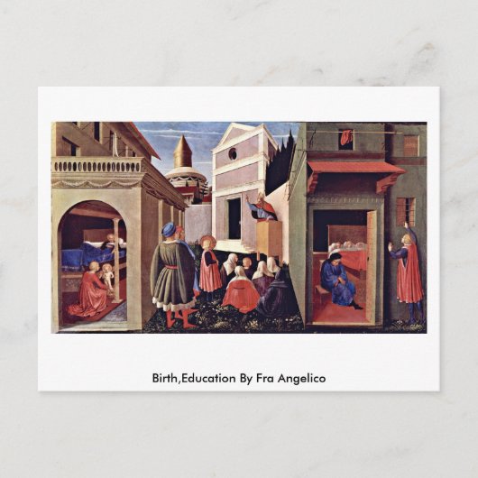 Carte Postale Naissance, Éducation Par Fra Angelico (Devant)
