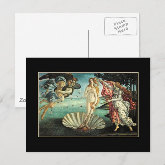 Carte Postale Naissance Vénus Botticelli (Devant / Derrière)