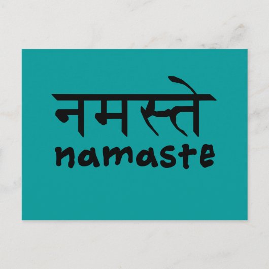 Carte Postale Namaste en anglais et hindi (Devant)