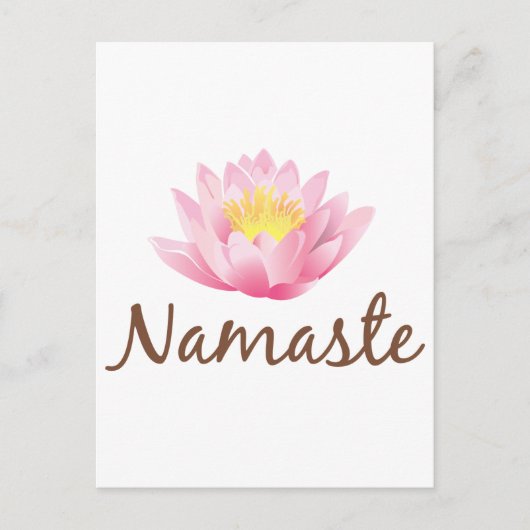 Carte Postale Namaste Lotus Flower Yoga (Devant)