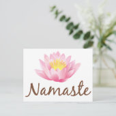 Carte Postale Namaste Lotus Flower Yoga (Debout devant)