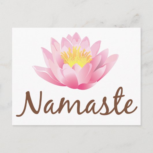 Carte Postale Namaste Lotus Flower Yoga (Devant)