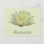 Carte Postale Namaste Lotus Nénuphar Jaune Vert Floral (Devant)