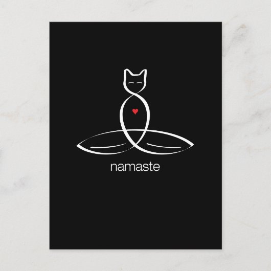 Carte Postale Namaste - Texte de style régulier. (Devant)