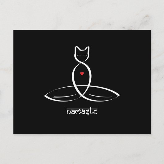 Carte Postale Namaste - Texte de style sanskrit. (Devant)