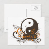 Carte Postale Namaste Yin Yang (Devant / Derrière)
