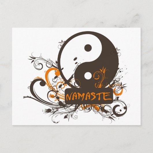 Carte Postale Namaste Yin Yang (Devant)