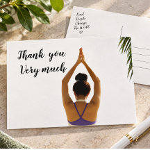 Namaste Yoga femme lève la main Merci