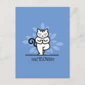 Carte Postale NaMEOWste Chat dans un arbre de Yoga méditant Pose (Devant)