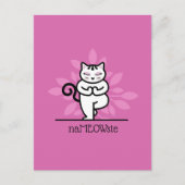 Carte Postale NaMEOWste Chat dans un arbre de Yoga méditant Pose (Devant)