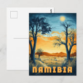 Carte Postale Namibie - Retro African Safari (Devant / Derrière)