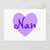 Carte Postale Nan en violet (Devant)
