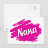 Carte Postale Nana aime le rose (Devant / Derrière)