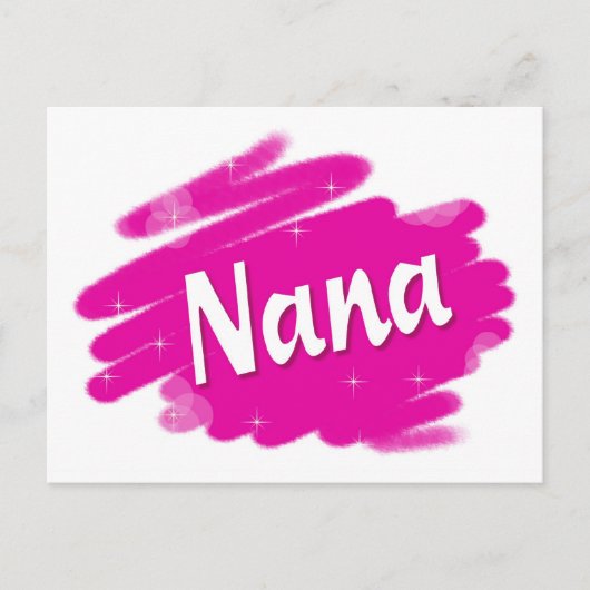 Carte Postale Nana aime le rose (Devant)