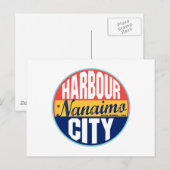Carte Postale Nanaimo Étiquette Vintage (Devant / Derrière)