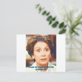 CARTE POSTALE NANCY PELOSI - UNE PERSONNE STUPIDE (Debout devant)