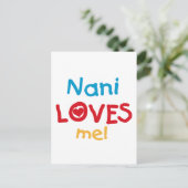 Carte Postale Nani aime mes t-shirts et cadeaux (Debout devant)