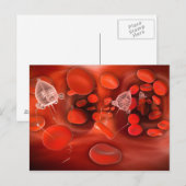 Carte Postale Nanobots Médicales Dans Le Bloodstream (Devant / Derrière)