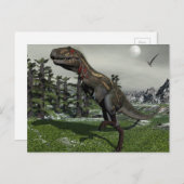 Carte Postale Nanotyrannus dinosaure - rendu 3D (Devant / Derrière)
