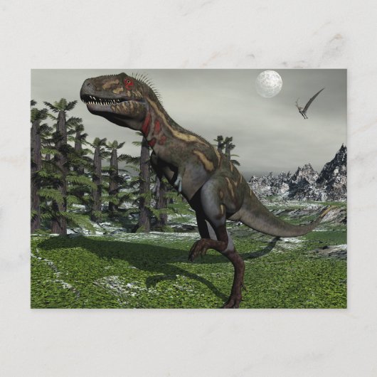 Carte Postale Nanotyrannus dinosaure - rendu 3D (Devant)