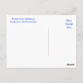 Carte postale Nantucket MA Brandt Point Lighthouse (Dos)