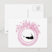 Carte Postale Nantucket rose et noir (Devant / Derrière)