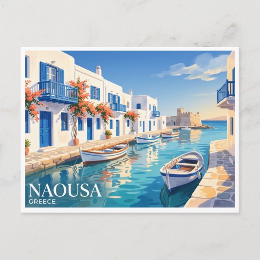 Carte Postale Naoussa, Paros, Grèce (Devant)