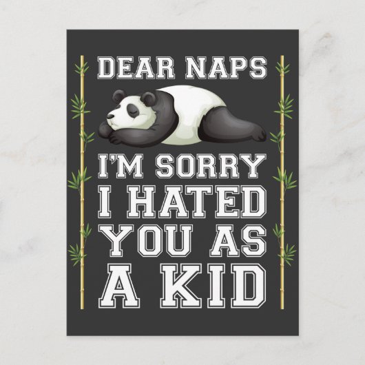 Carte Postale Nap Laze Dormir Napping Kid Cute Panda Animal (Devant)