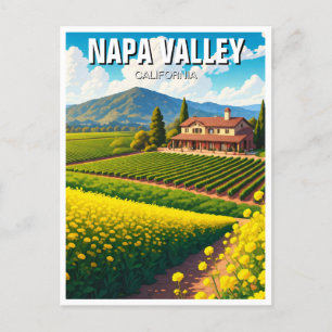 Carte Postale Napa Valley California Mustard Flowers