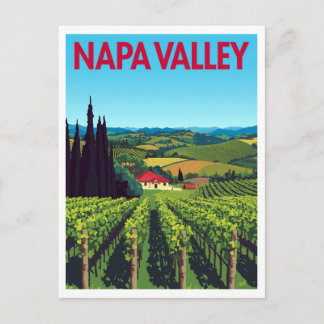 Carte Postale Napa Valley Vineyards Voyage Rétro