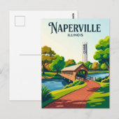 Carte Postale Naperville Riverwalk États-Unis (Devant / Derrière)